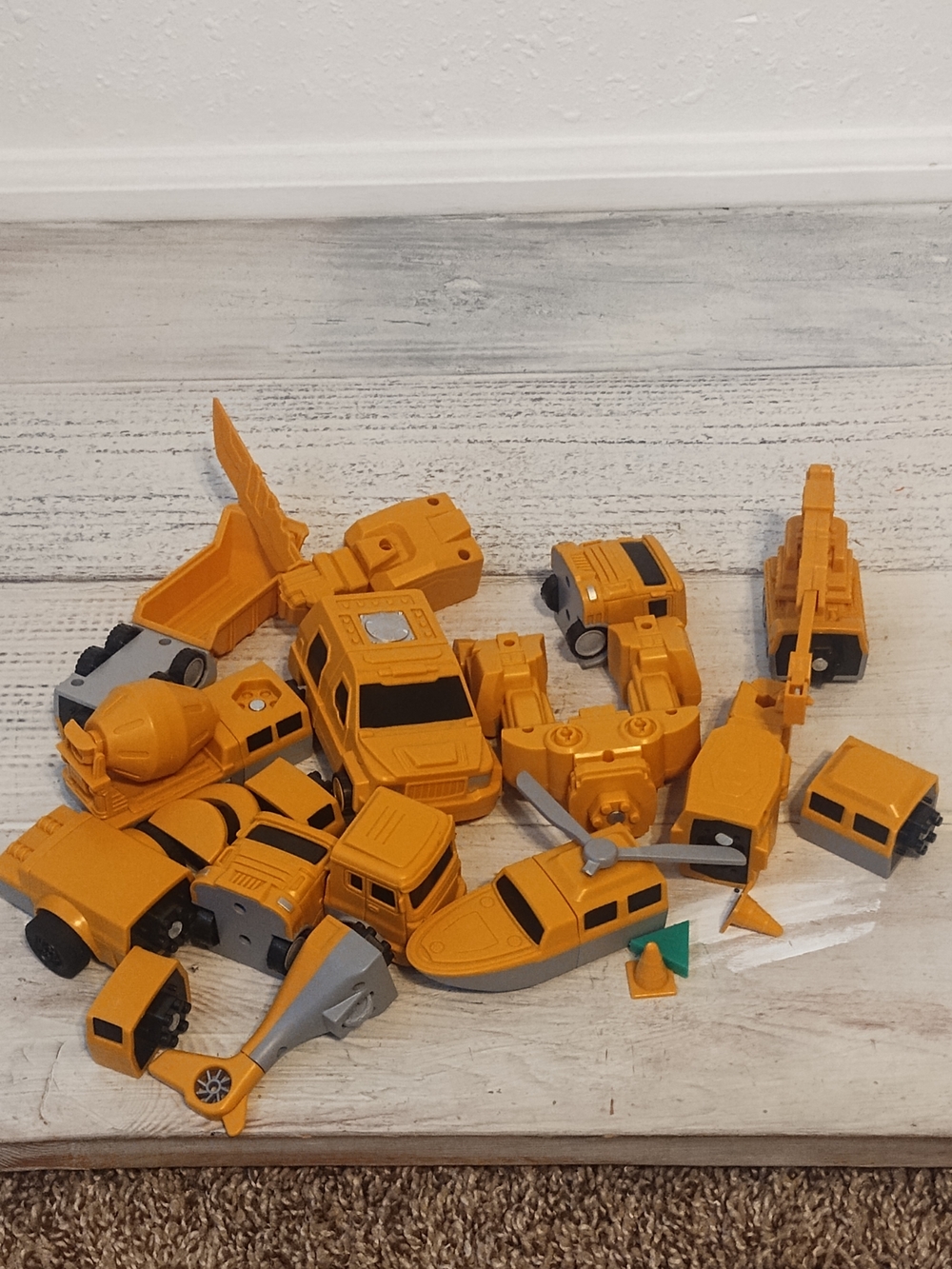 Magnetic Transform Engineering Car Assembled Toys, Construction Vehicles